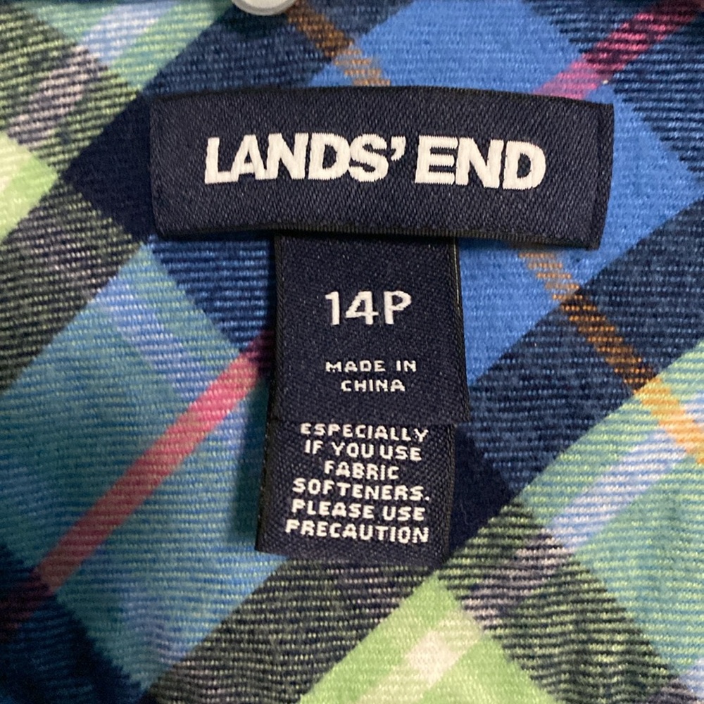 Lands end flannel shirt - Picture 2 of 3